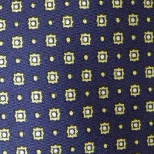 TEO GRIMALDI 100% SILK TIE Made in Italy navy gold